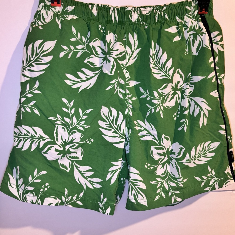 Nautica Swim Board Shorts Trunks Beach Floral Hawaiian Mens Size L